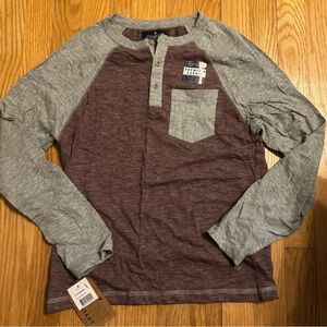 NWT Boys Long Sleeve Henley Tee - Size Small